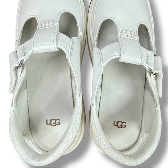 UGG EZ-DUZZIT T-Strap Platform Mary Jane Sneakers White Size 8.5 Preppy Coquette - Picture 11 of 16
